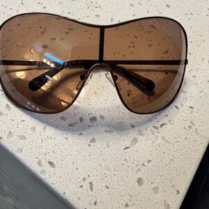 Michael Kors Brown Gradient Shield Sunglasses for Women